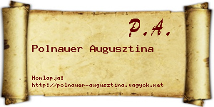 Polnauer Augusztina névjegykártya